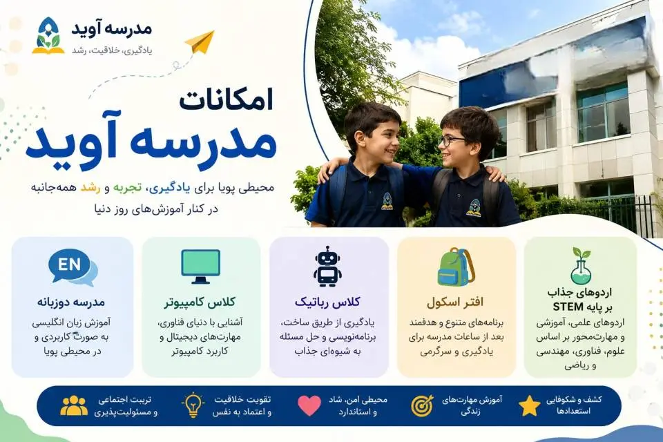 با امکانات مدرسه آوید آشنا شوید